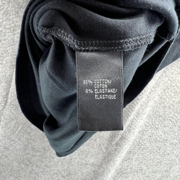 Lafayette 148 New York Shirt Womens XL Black Scoop Neck Stretch Tee Top - Picture 8 of 9